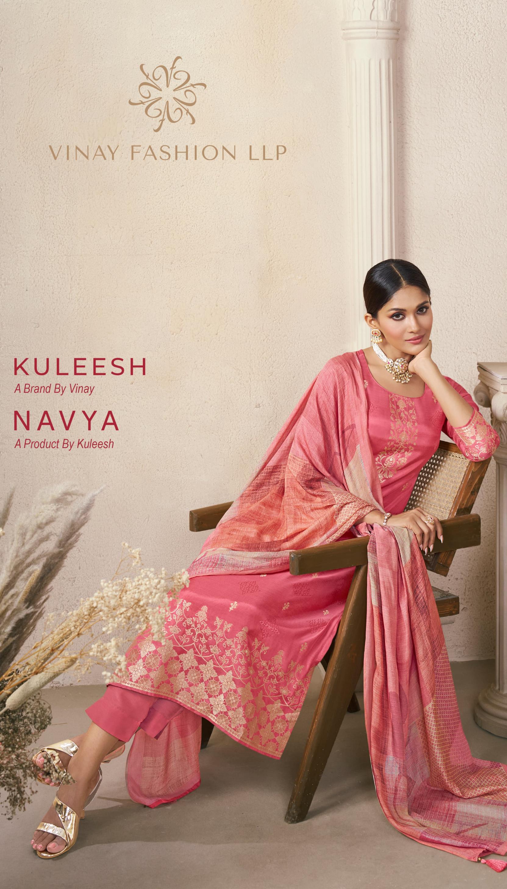 VINAY KULEESH NAVYA VISCOSE JACQUARD DESIGNER DRESS MATERIALS 