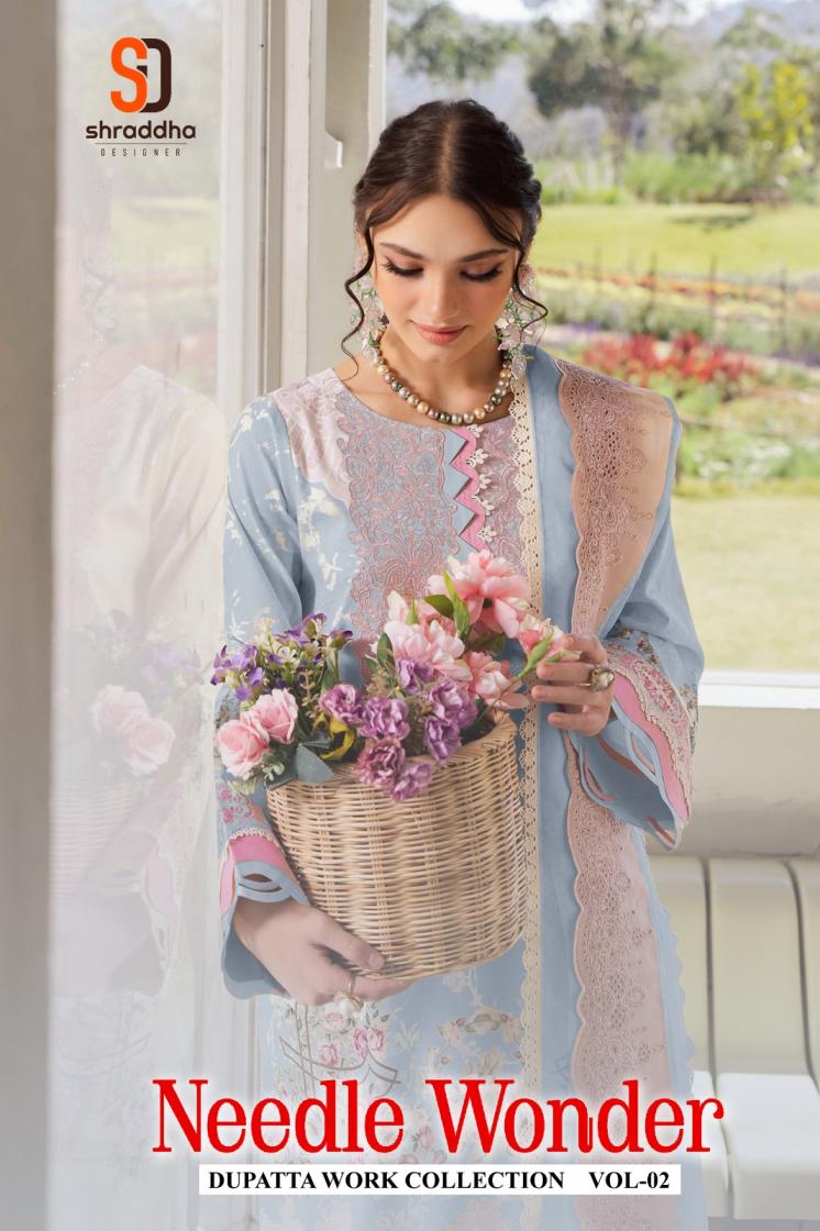 NEEDLE WONDER VOL 2 BY SHRADDHA DESIGNER UNSTITCH SUITS FOR WOMEN 