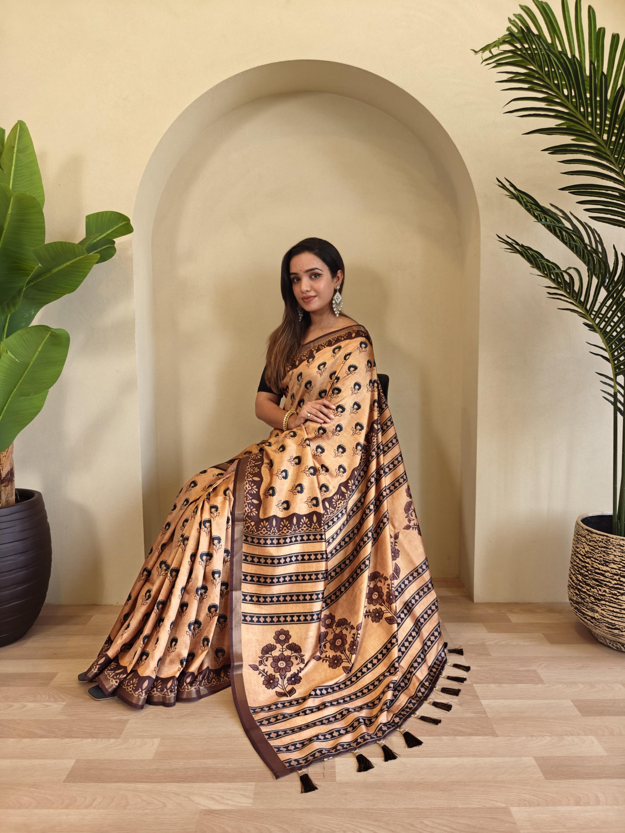 NEHA UNIQUE COLOURS DOLA VISCOSE SAREE FOR WOMENS 