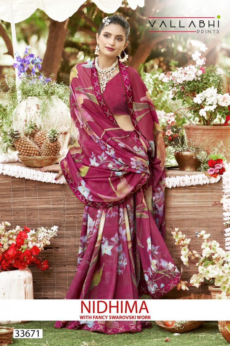 VALLABHI PRINTS NIDHIMA GEORGETTE DAILY WEAR SAREE ONLINE 