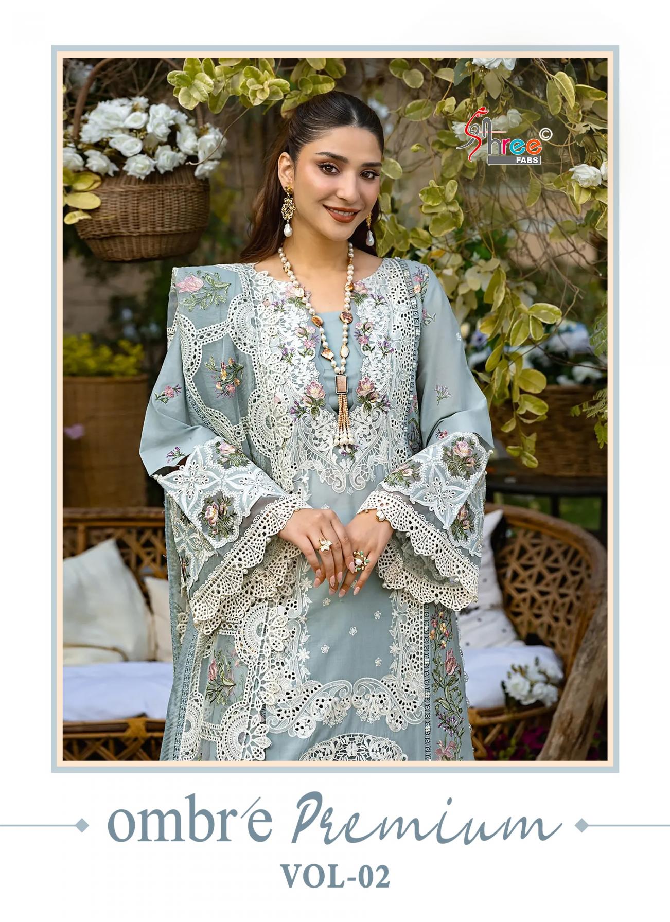 SHREE FABS OMBRE PREMIUM VOL 2 COTTON PAKISTANI PRINT UNSTITCH SUITS 