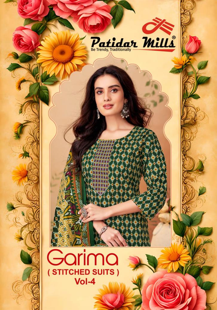 GARIMA VOL 4 BY PATIDAR MILLS FULL STITCH COTTON SALWAR KAMEEZ 