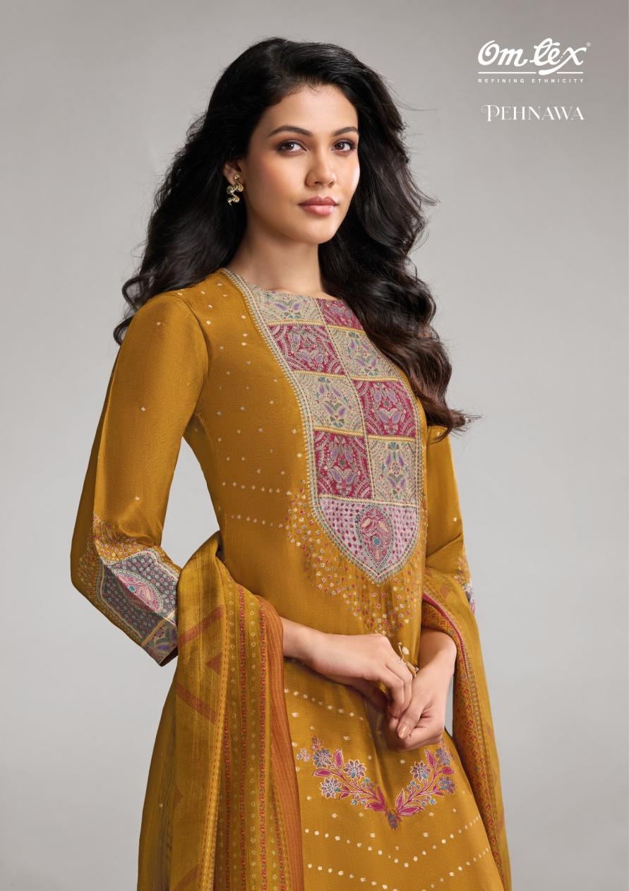OMTEX PEHNAWA RUBINA SILK JACQUARD CLASSIC LOOK SALWAR KAMEEZ 