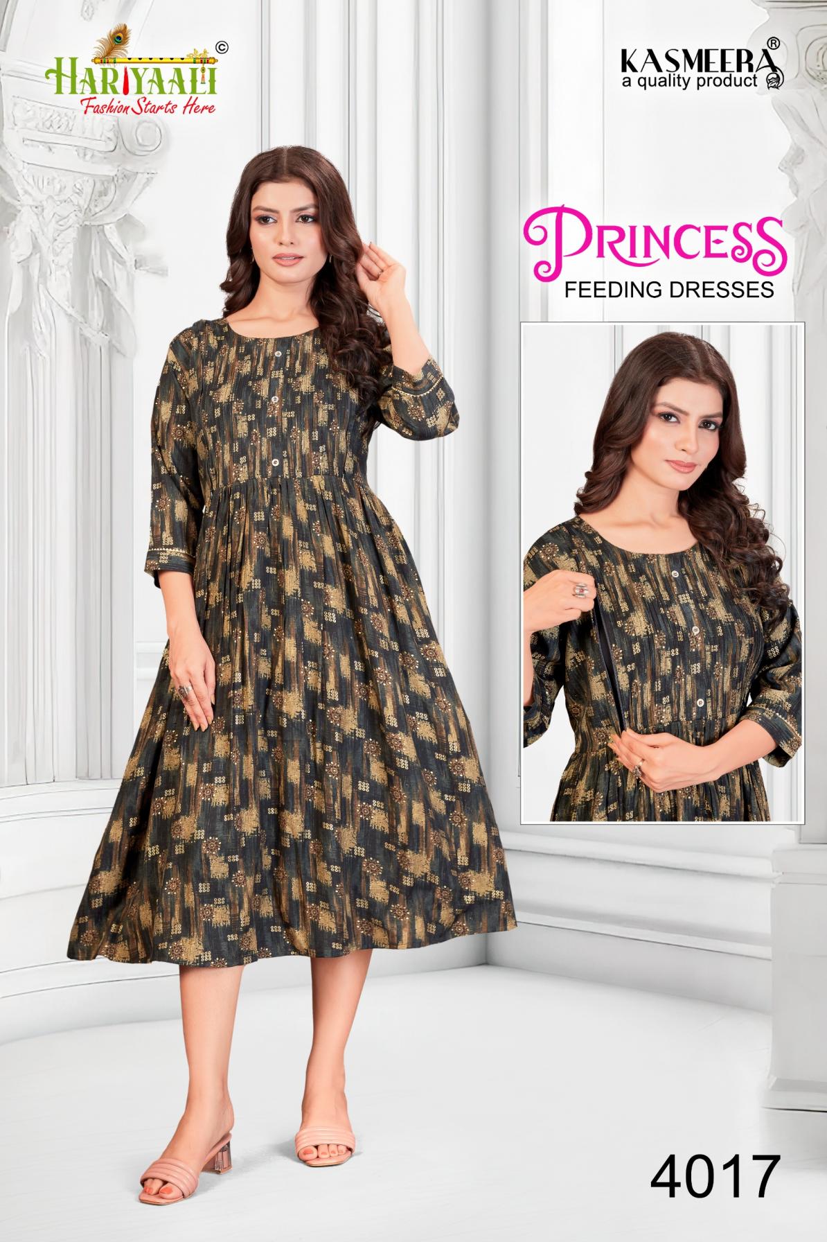 HARIYAALI PRINCESS VOL 4 RAYON CAPSULE FULL STITCH FANCY FEEDING KURTI 
