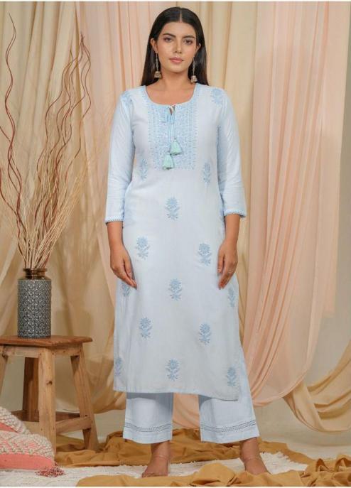 PSYNA CHIKANKARI HIT DESIGN FULLY STITCH COMBO LADIES KURTAS 