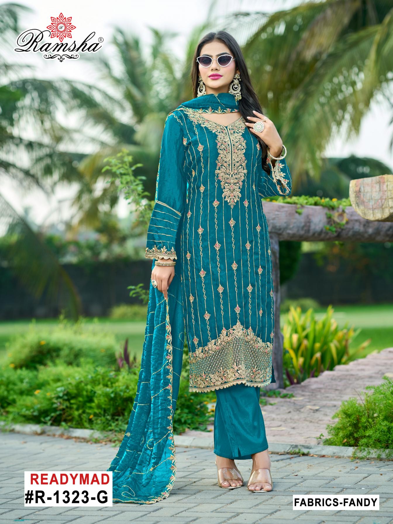 RAMSHA R 1323 NX FULLY STITCH FANDY PAKISTANI SALWAR KAMEEZ 
