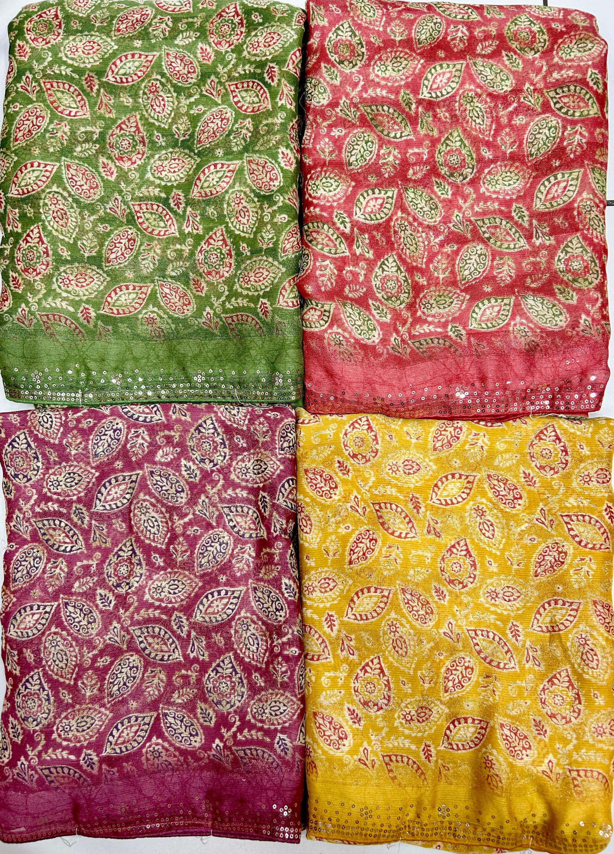 RAJ KANYA POPULAR DESIGN DULL MOSS WEAVING SAREES  