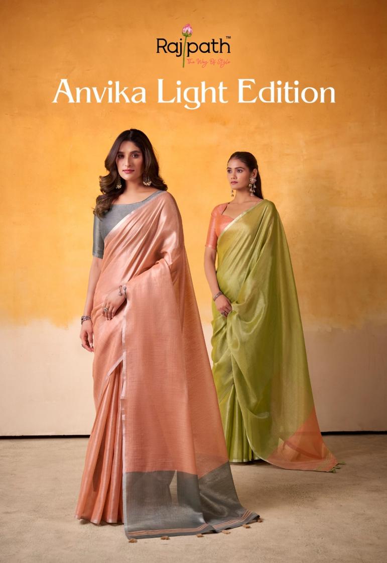 ANVIKA LIGHT EDITION BY RAJPATH TISSUE SILK TRADITIONAL SAREES 