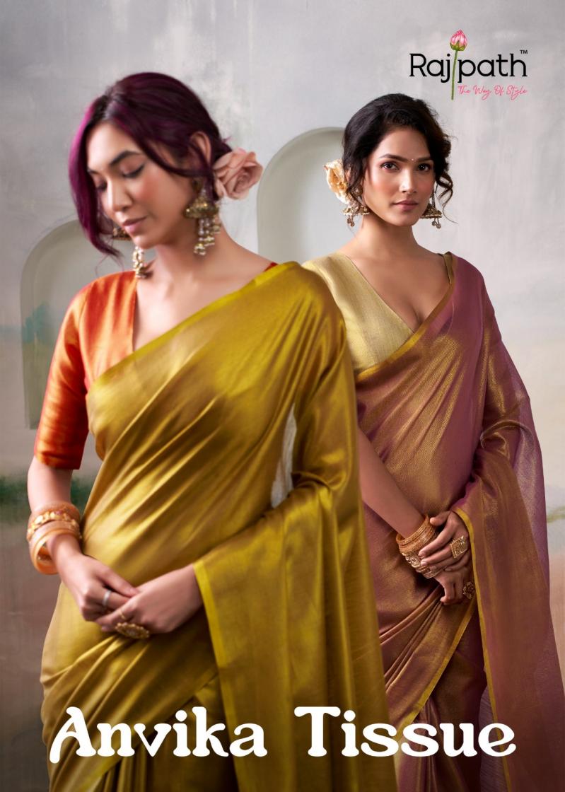 ANVIKA TISSUE BY RAJPATH HANDLOOM TISSUE UNIQUE DESIGN SAREES 