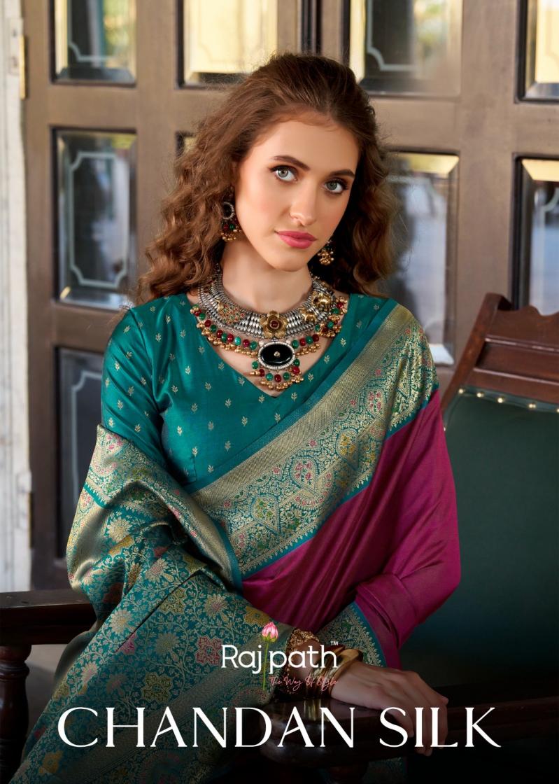 CHANDAN SILK BY RAJPATH FASHIONABLE SOFT SILK SAREE EXPORTS 