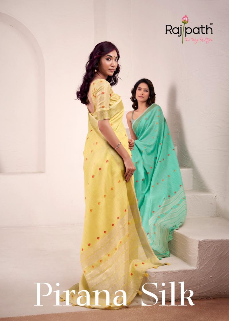 PIRANA SILK BY RAJPATH LINEN SILK SHOP TRENDY SAREE ONLINE 