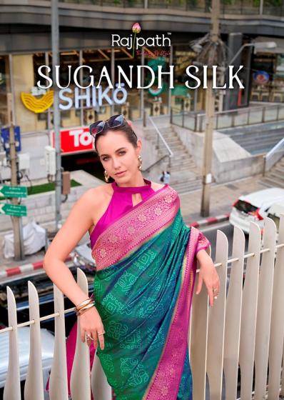 SUGANDH SILK BY RAJPATH BANDHANI WEAVING TRADITIONAL SAREE 