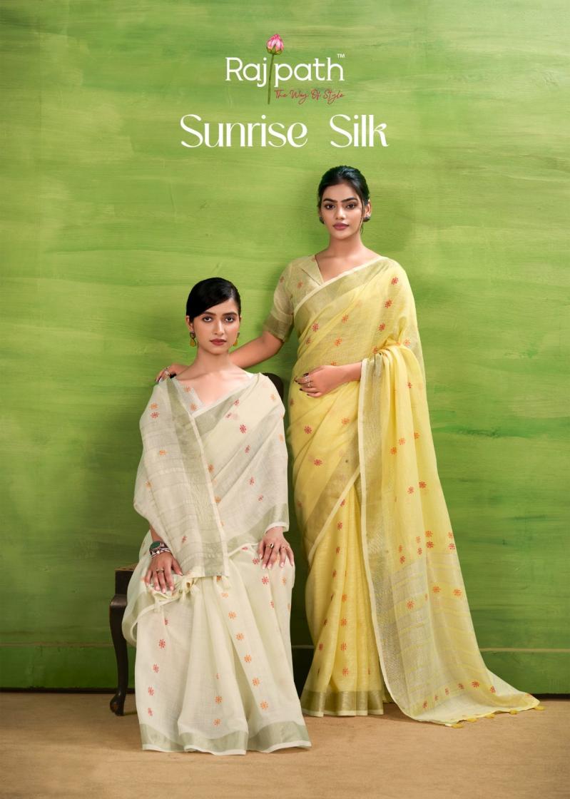 SUNRISE SILK BY RAJPATH LINEN SILK SHOP TRENDY SAREES 