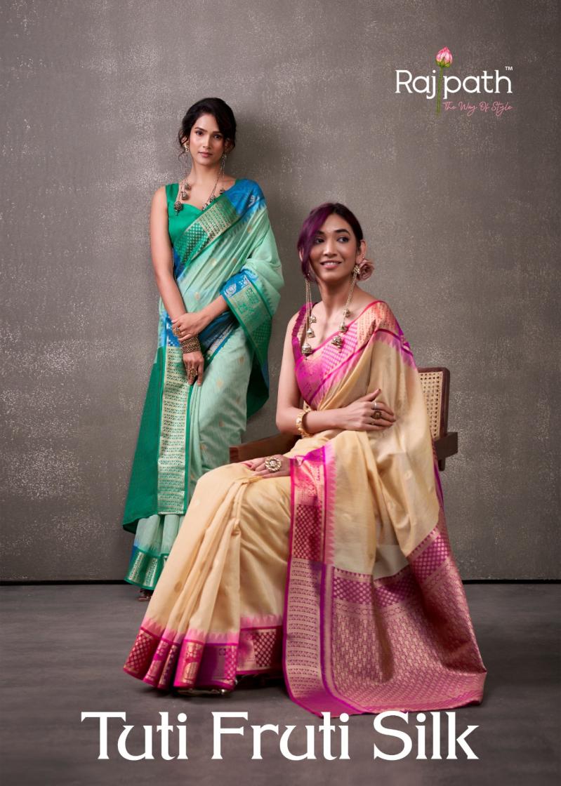 TUTI FRUTI SILK BY RAJPATH MODAL COTTON SAREE WHOLESALER 
