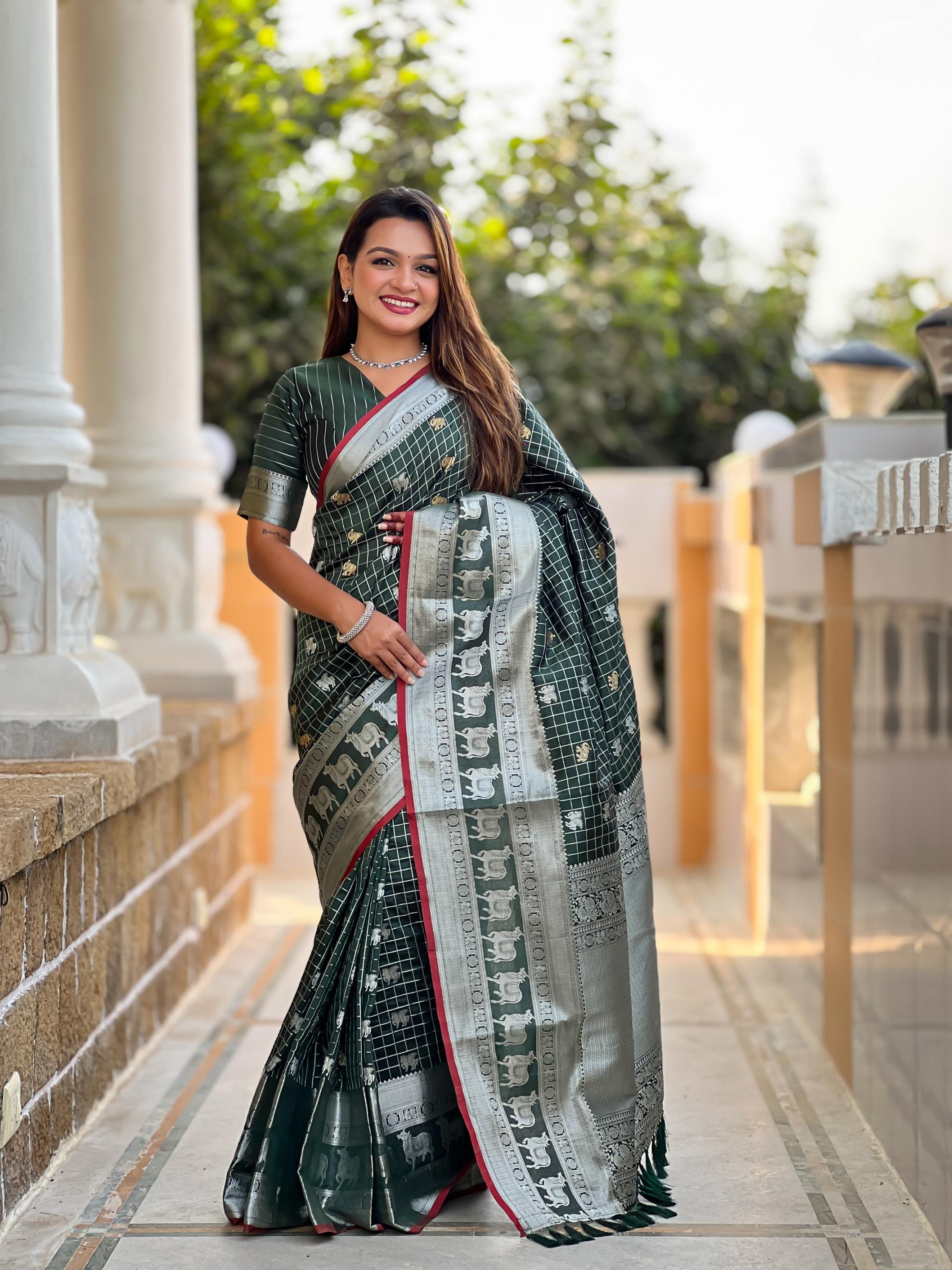 RAJSHREE WEAVING SILK SHOP TRENDY PICHWAI SAREES ONLINE