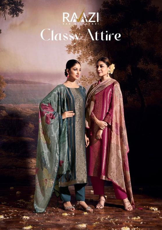 CLASSY ATTIRE BY RAMA FASHION RAAZI ZARI JACQUARD UNSTITCH SUIT 