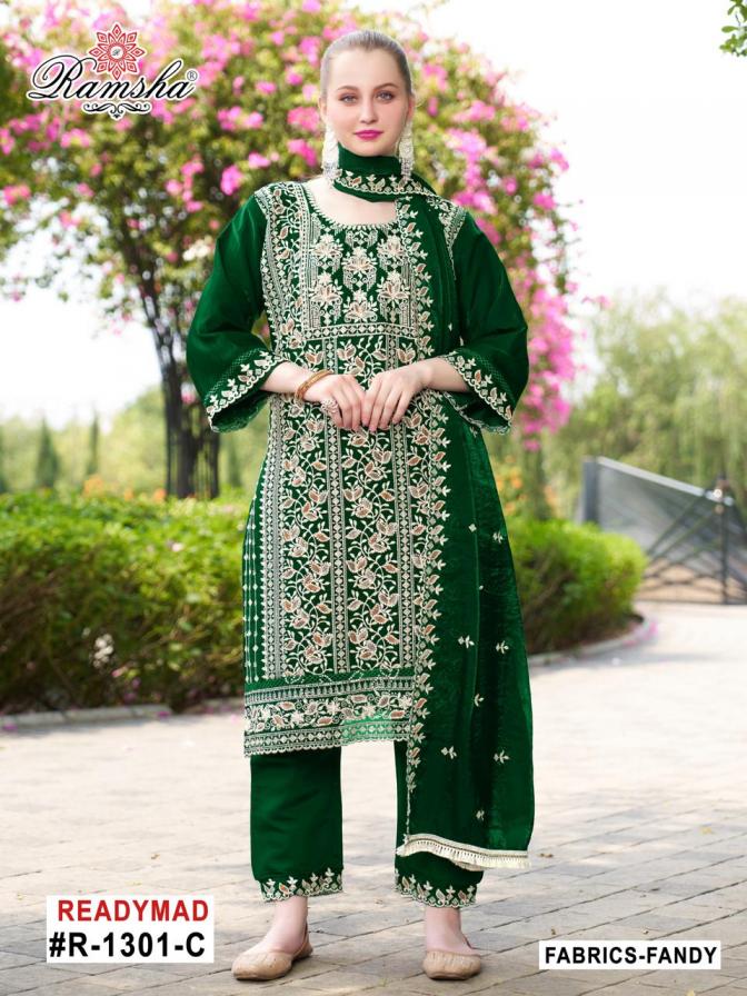 DESIGNER READYMADE RAMSHA 1301 PAKISTANI SALWAR KAMEEZ COLLECTION