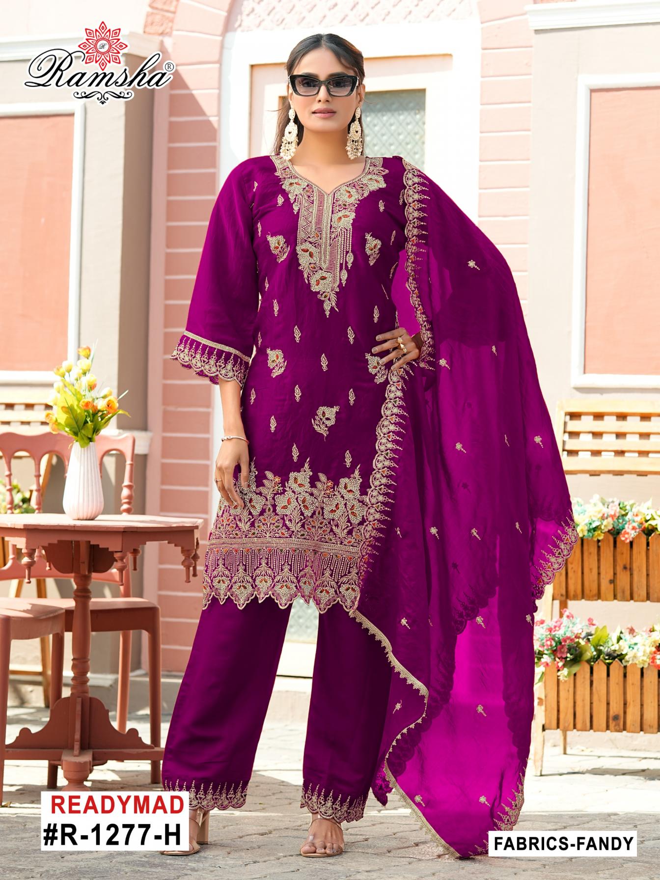 R 1277 NX BY RAMSHA EFGH FANDY FULL STITCH PAKISTANI SUIT FOR WOMEN 