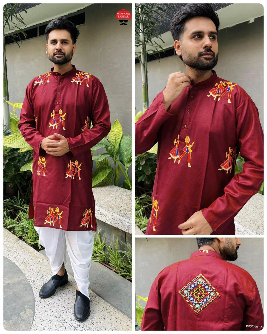 RANGILO VOL 1 FULL STITCH STYLISH COTTON MENS KURTA WITH DHOTI SUPPLIER 
