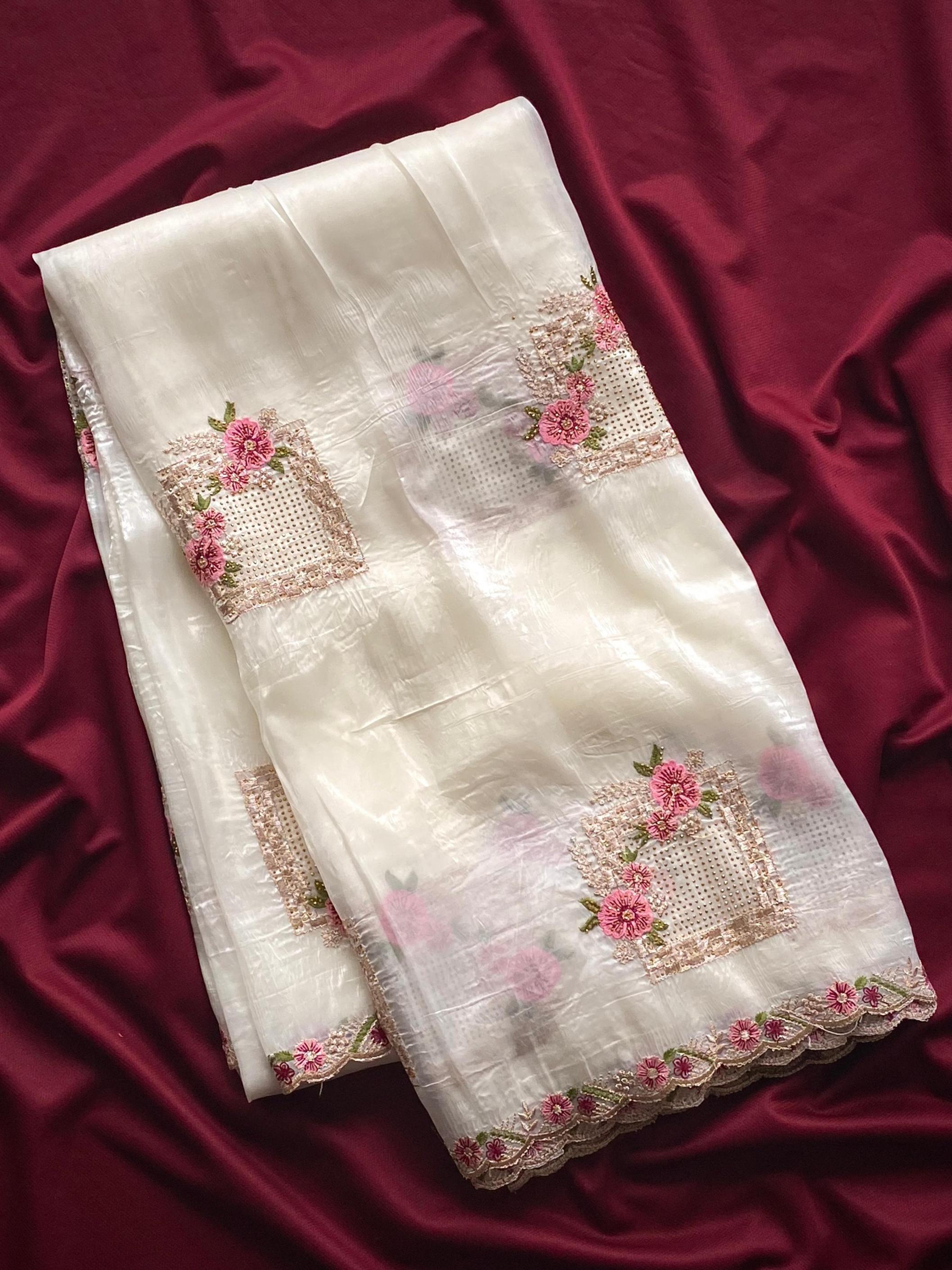 RIDHIMA CRUSH SILK SHOP TRENDY EMBROIDERED SAREES  