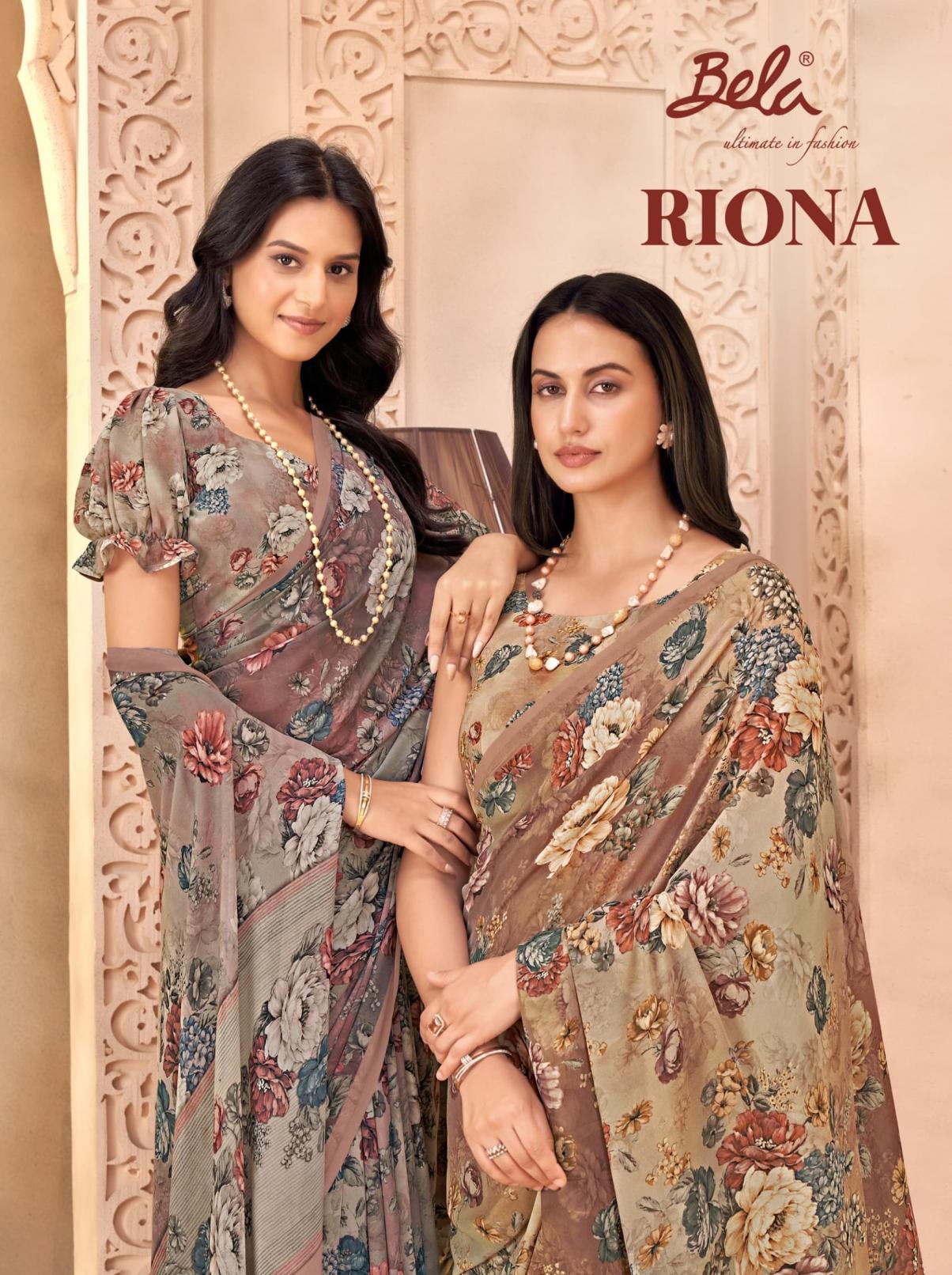 BELA FASHION RIONA PRETTY WEIGHT LESS PRINT SAREES ONLINE 