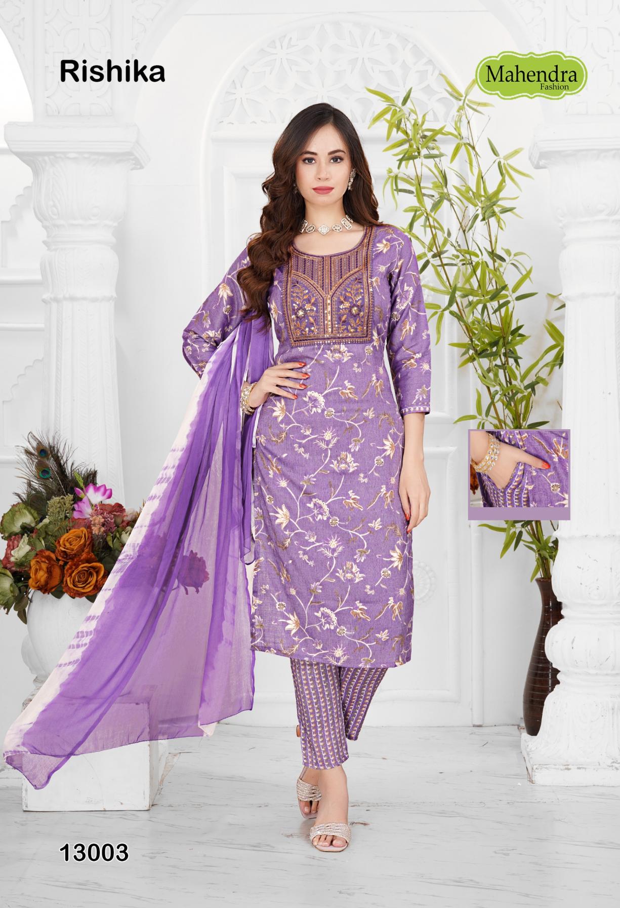 MAHENDRA FASHION RISHIKA VOL 13 HIT DESIGN CAPSULE FULLY STITCH SUITS 