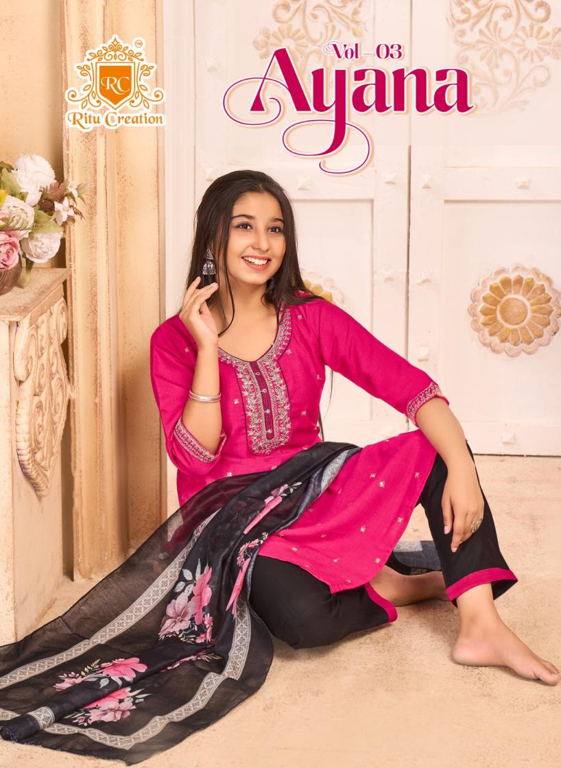 AYANA VOL 3 BY RITU CREATION READYMADE FANCY VATICAN SALWAR SUITS