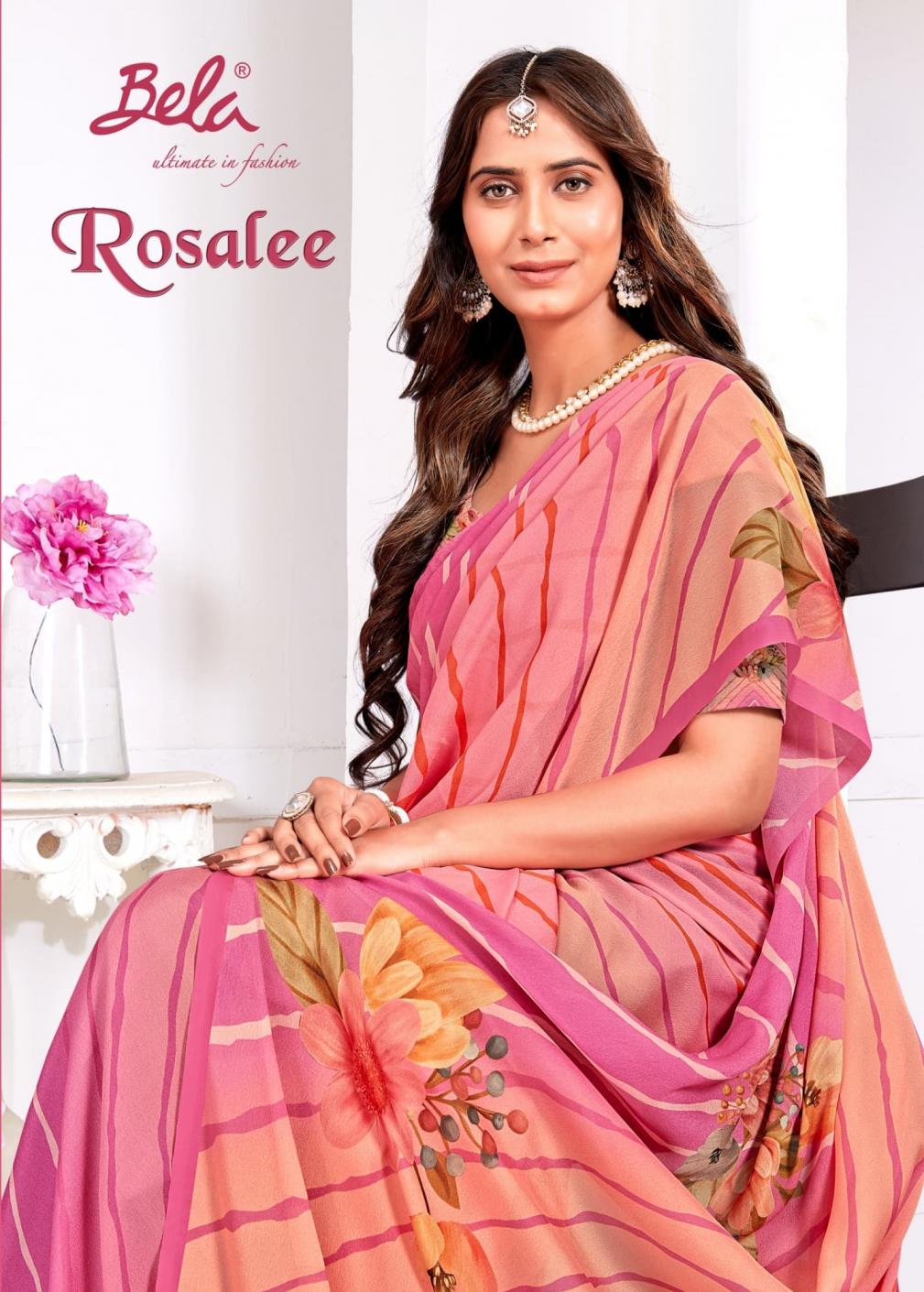 BELA FASHION ROSALEE GEORGETTE STYLISH SAREES EXPORTS 