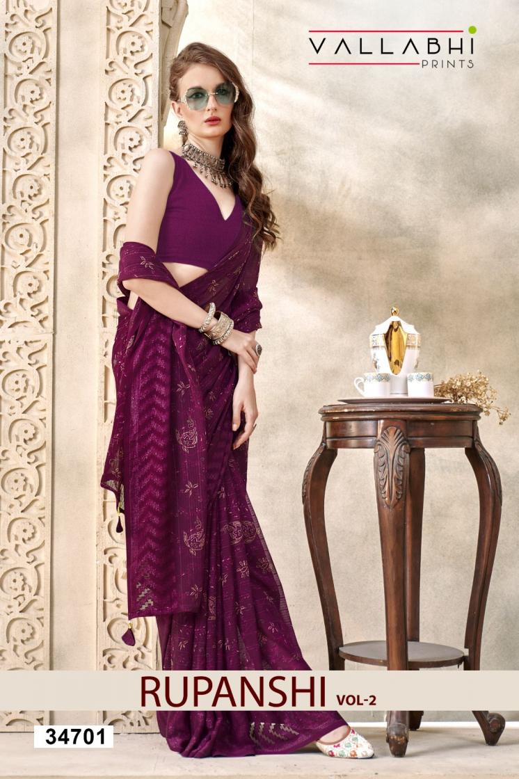 VALLABHI PRINTS RUPANSHI VOL 2 AMAZING MOSS GEORGETTE SAREE ONLINE 