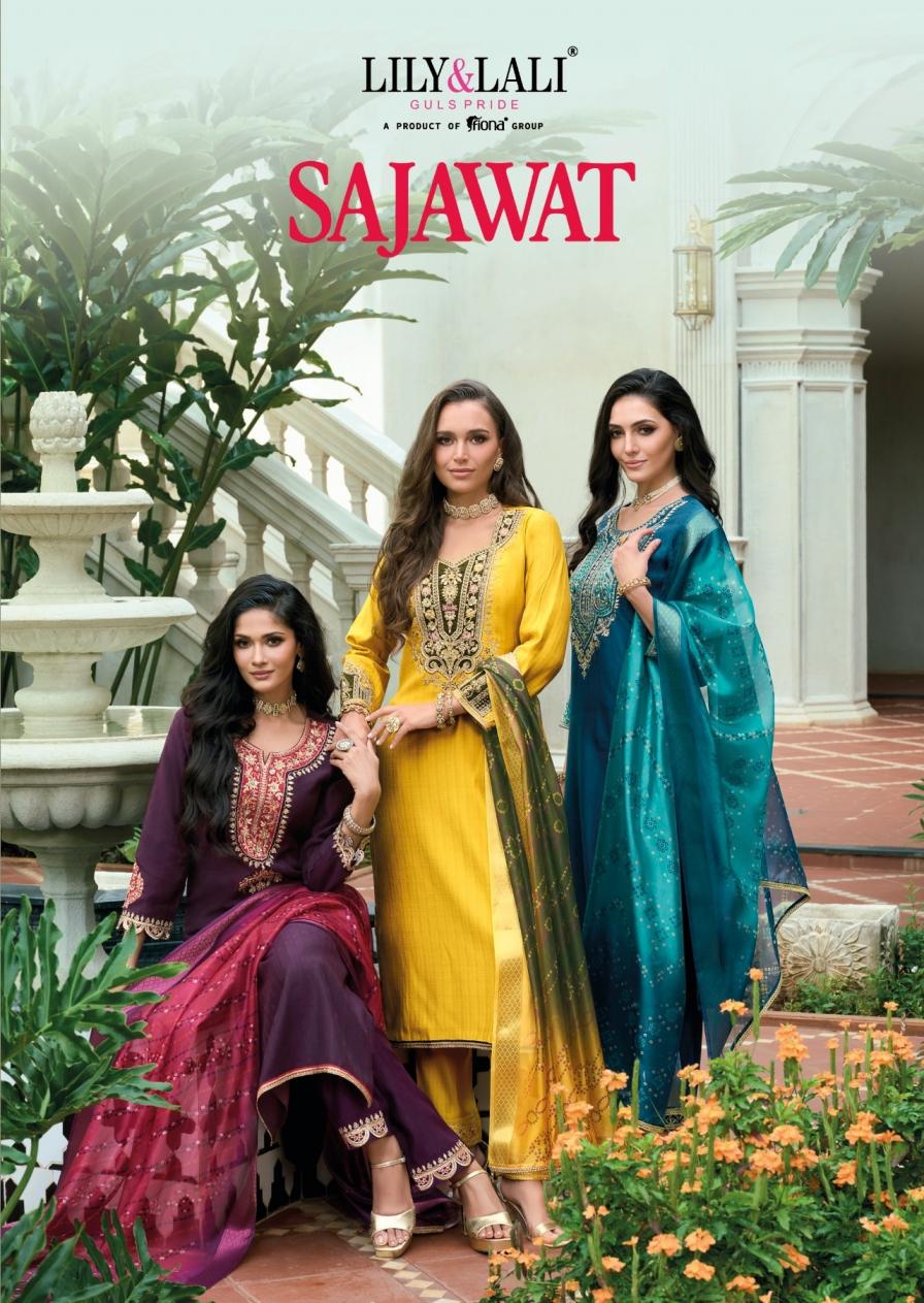 LILY & LALI SAJAWAT READYMADE VISCOSE TRADITIONAL SALWAR SUIT 