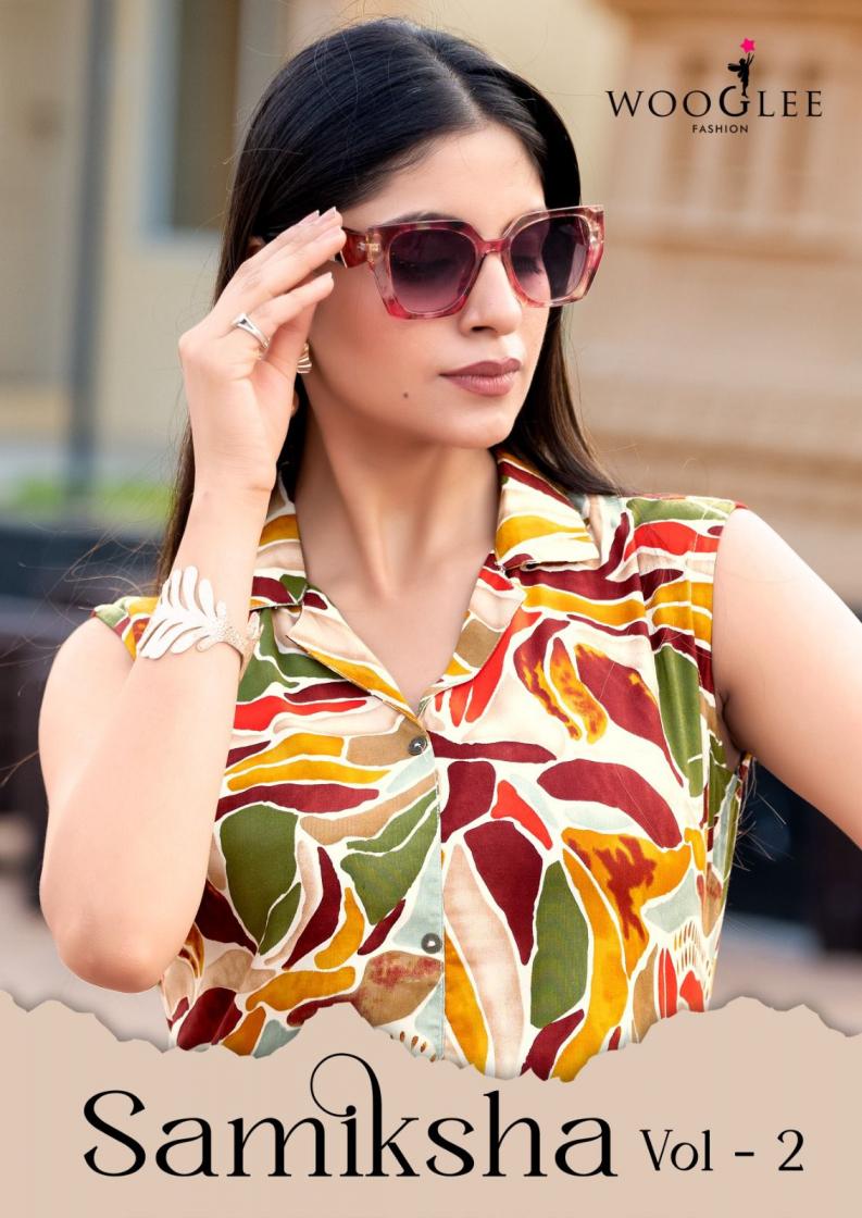 WOOGLEE SAMIKSHA VOL 2 RAYON FULL STITCH ELEGANCE KURTI WITH PAIR 