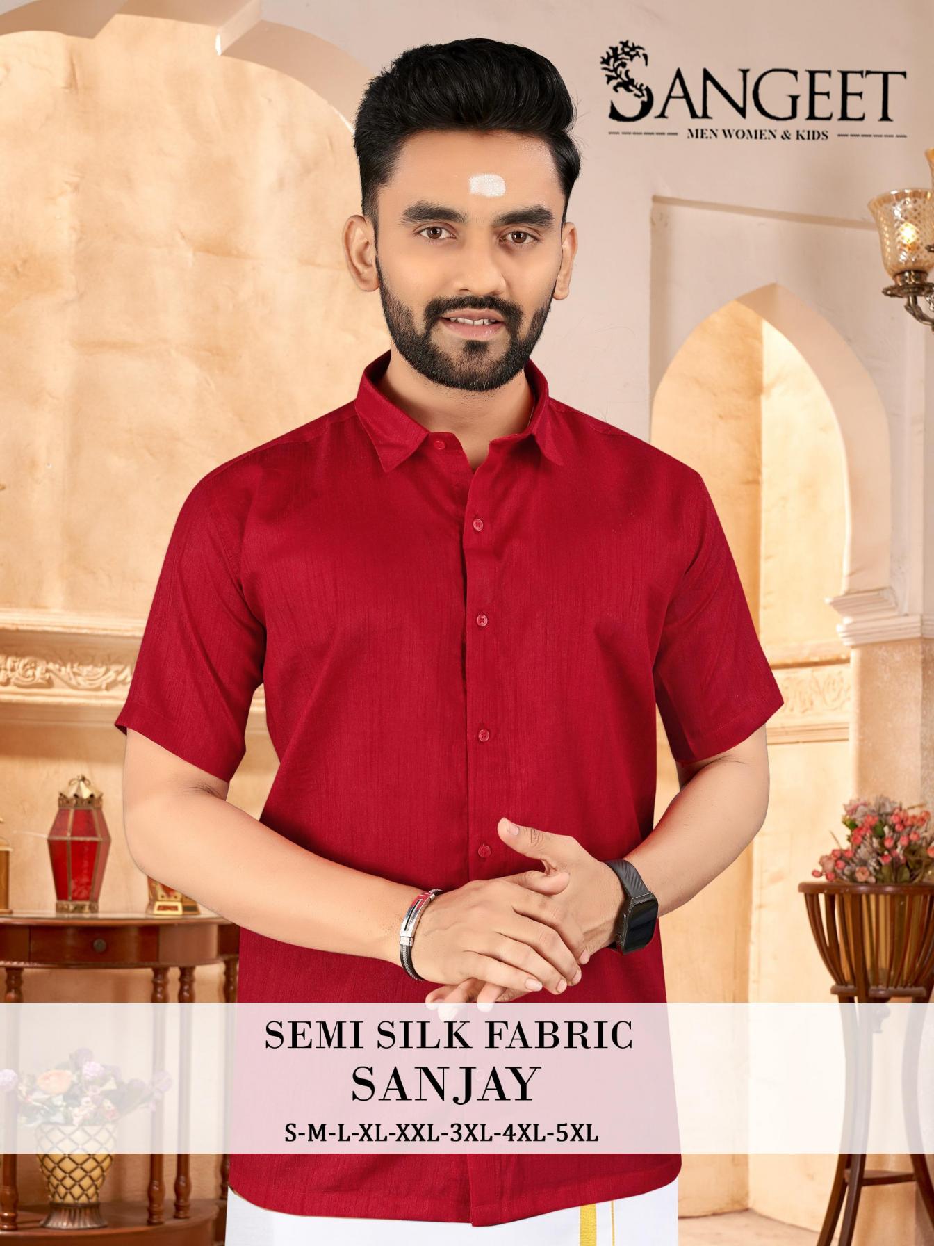 SANJAY COTTON RAW SILK HIT DESIGN FULL STITCH BIG SIZE MENS KURTA 
