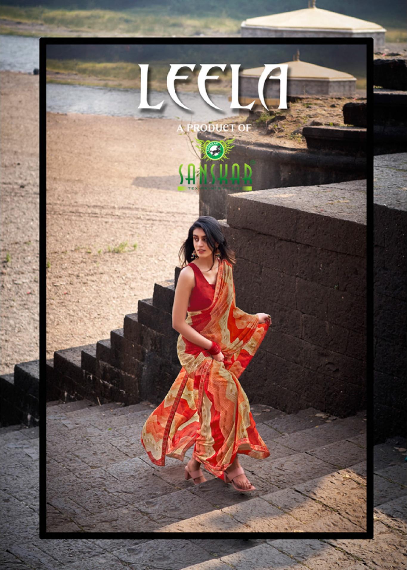 LEELA VOL 3 BY SANSKAR TEX PRINTS PRETTY BEMBER GEORGETTE SAREE