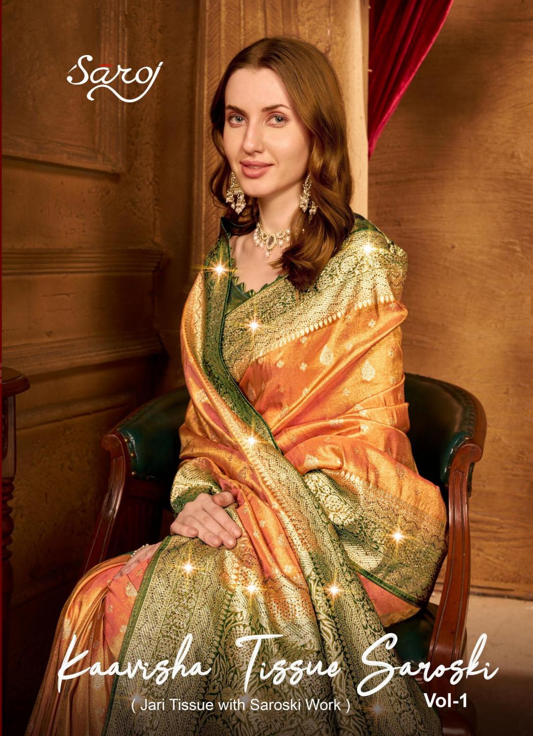  kaavisha tissue saroski Saroj vol.1 tissue silk saree
