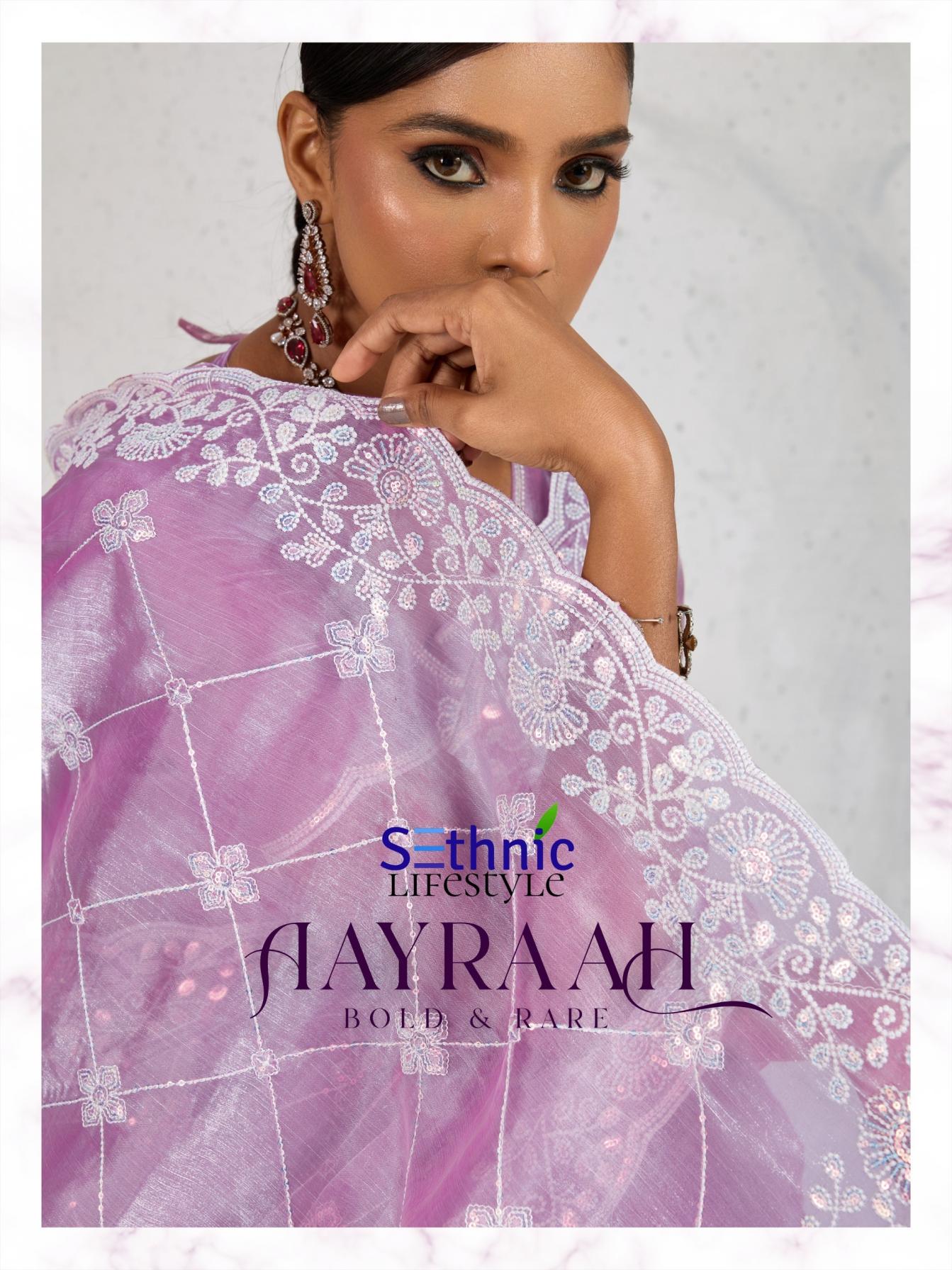 AAYRAAH BY SETHNIC LIFESTYLE UNIQUE BURBERRY SAREES ONLINE 