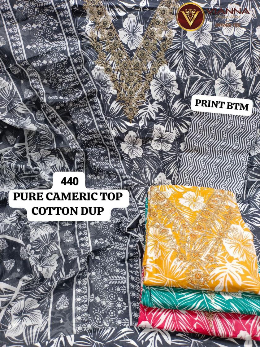 SHIVAM VIANNA POPULAR CAMERIC UNSTITCH DAILY WEAR 3PCS DRESS