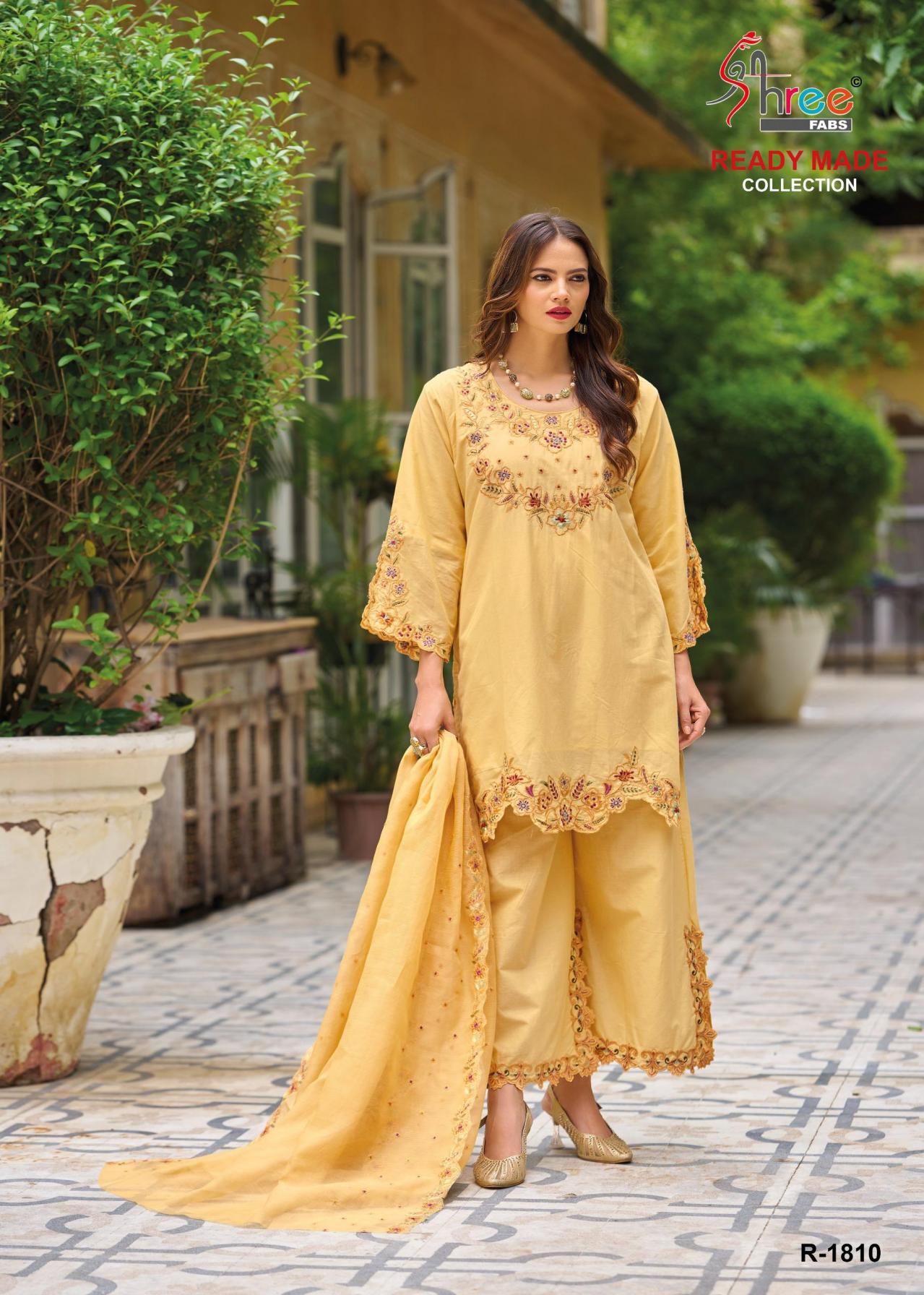 1810 BY SHREE FAB FULL STITCH COTTON LAWN PAKISTANI PLAZZO SUITS 