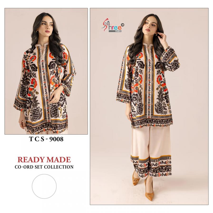 TCS 9028 BY SHREE FAB MODAL SATIN  STYLISH FULL STITCH PAKISTANI CO-ORD 