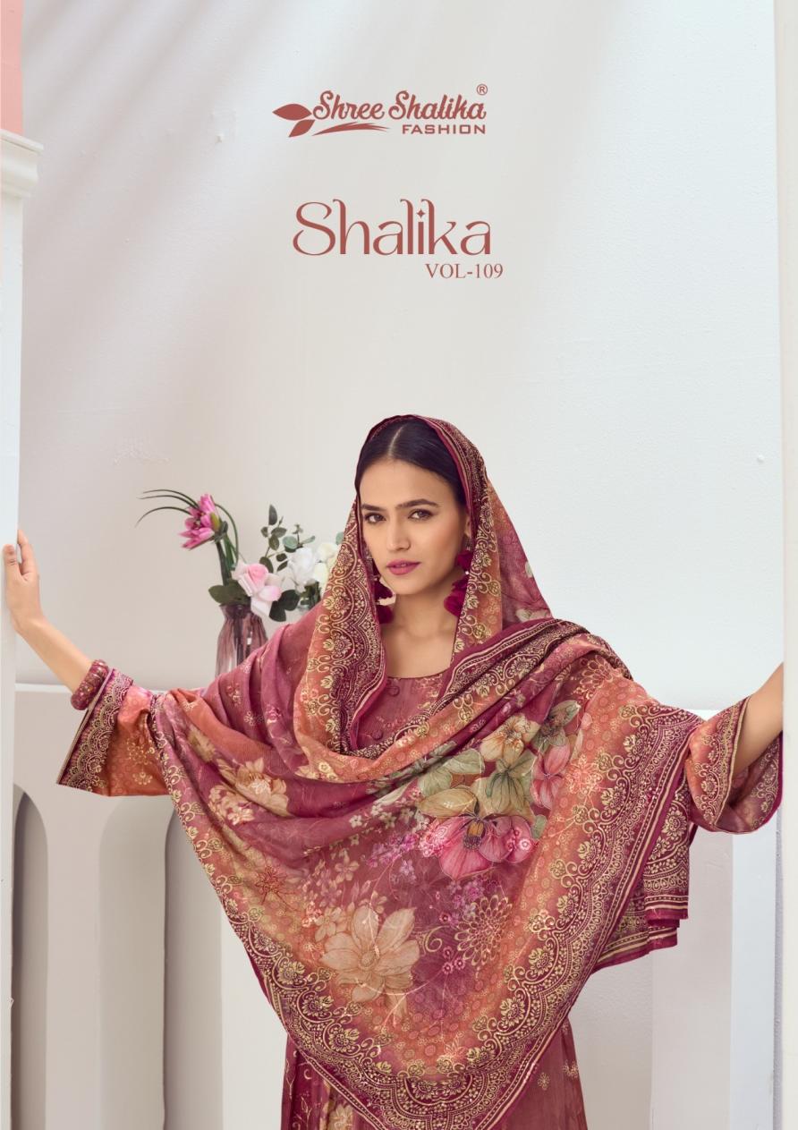 SHALIKA VOL 109 BY SHREE SHALIKA FASHION UNIQUE COTTON LAWN PAKISTANI SUITS 