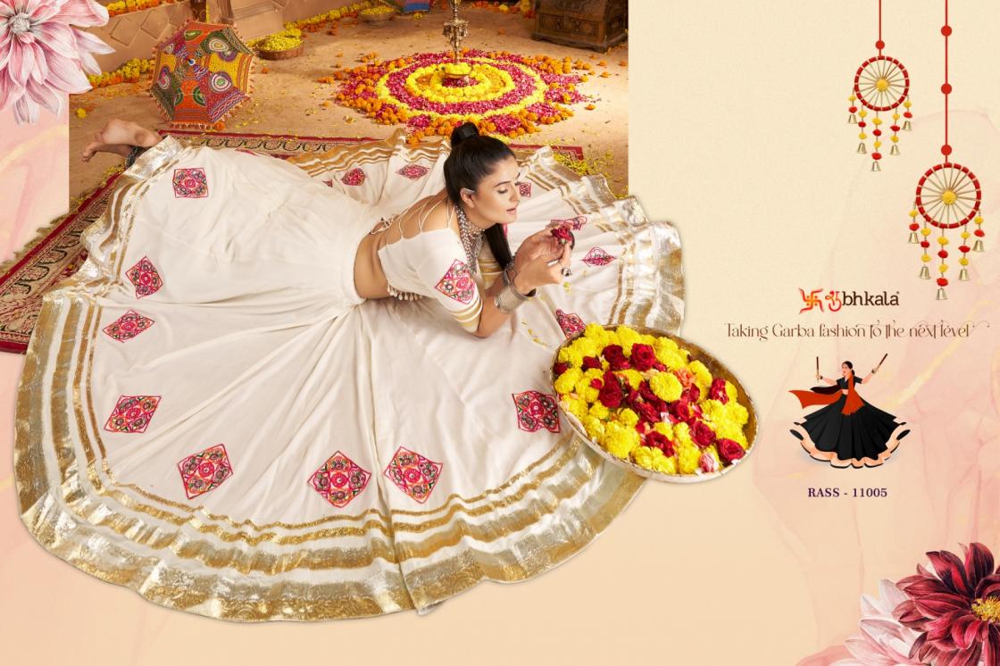 RAAS VOL 19 BY SHUBHKALA FULL STITCH VISCOSE RAYON NAVRATRI LEHENGAS