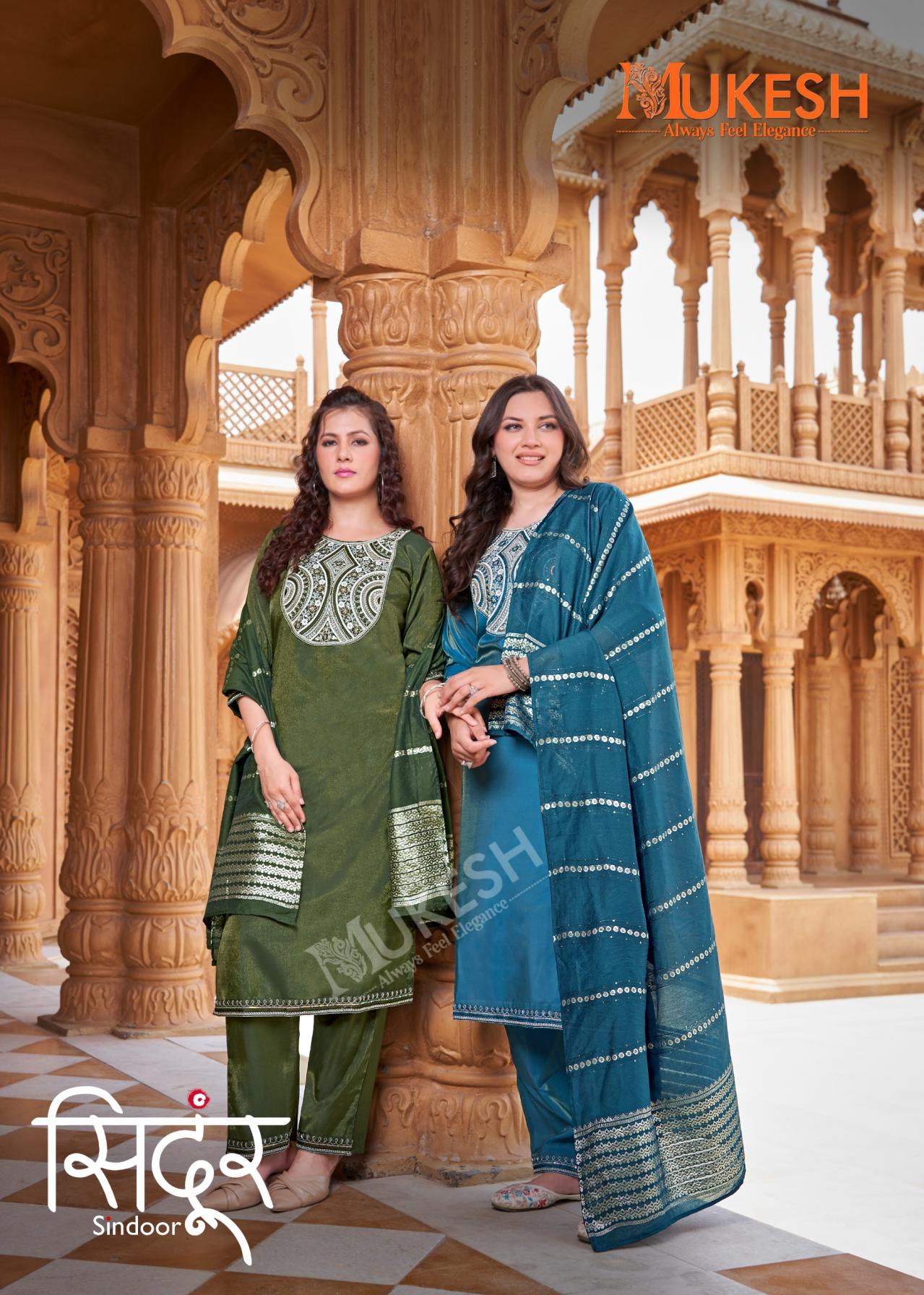 SINDOOR HIT DESIGN VISCOSE SIMMER ROMAN FULL STITCH SALWAR KAMEEZ 