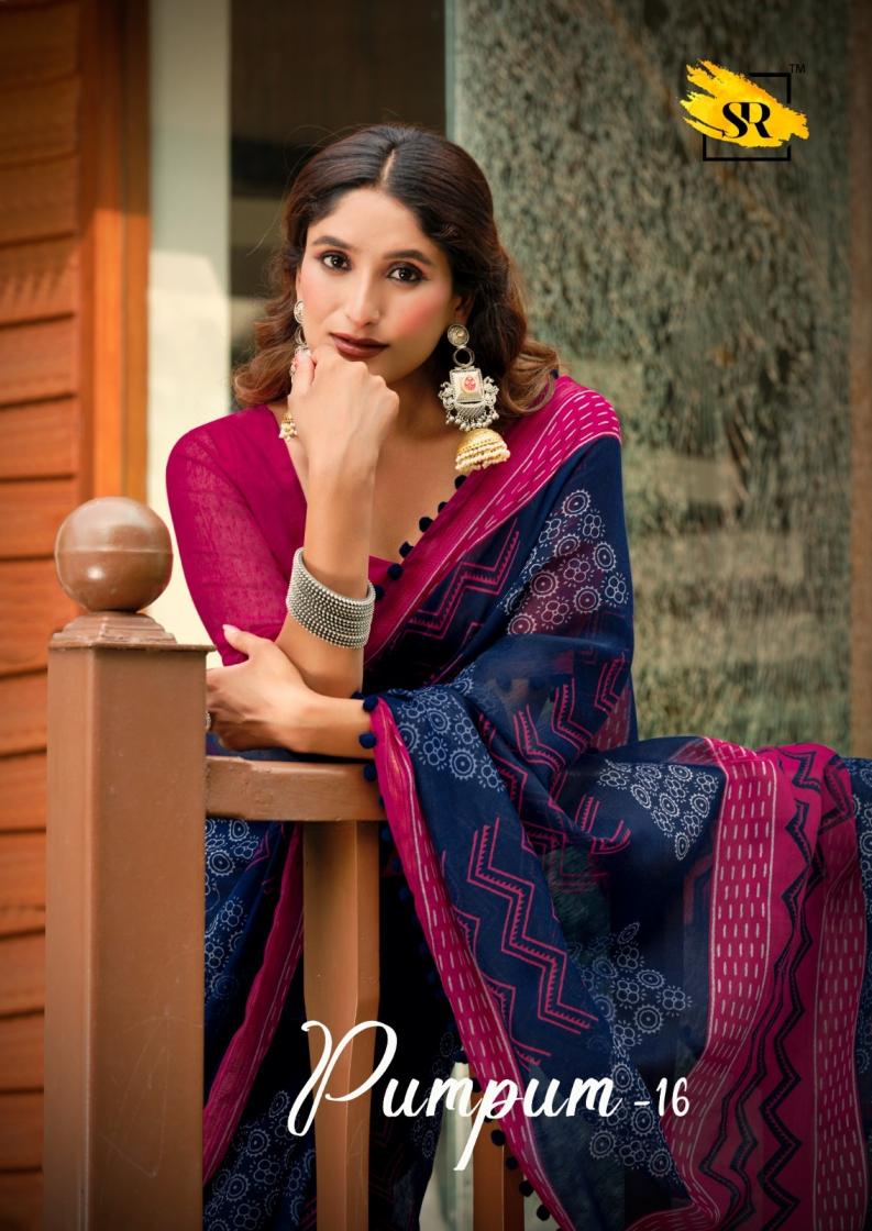 PUM PUM VOL 16 BY SR MUL MUL COTTON PRETTY LOOK SAREE 