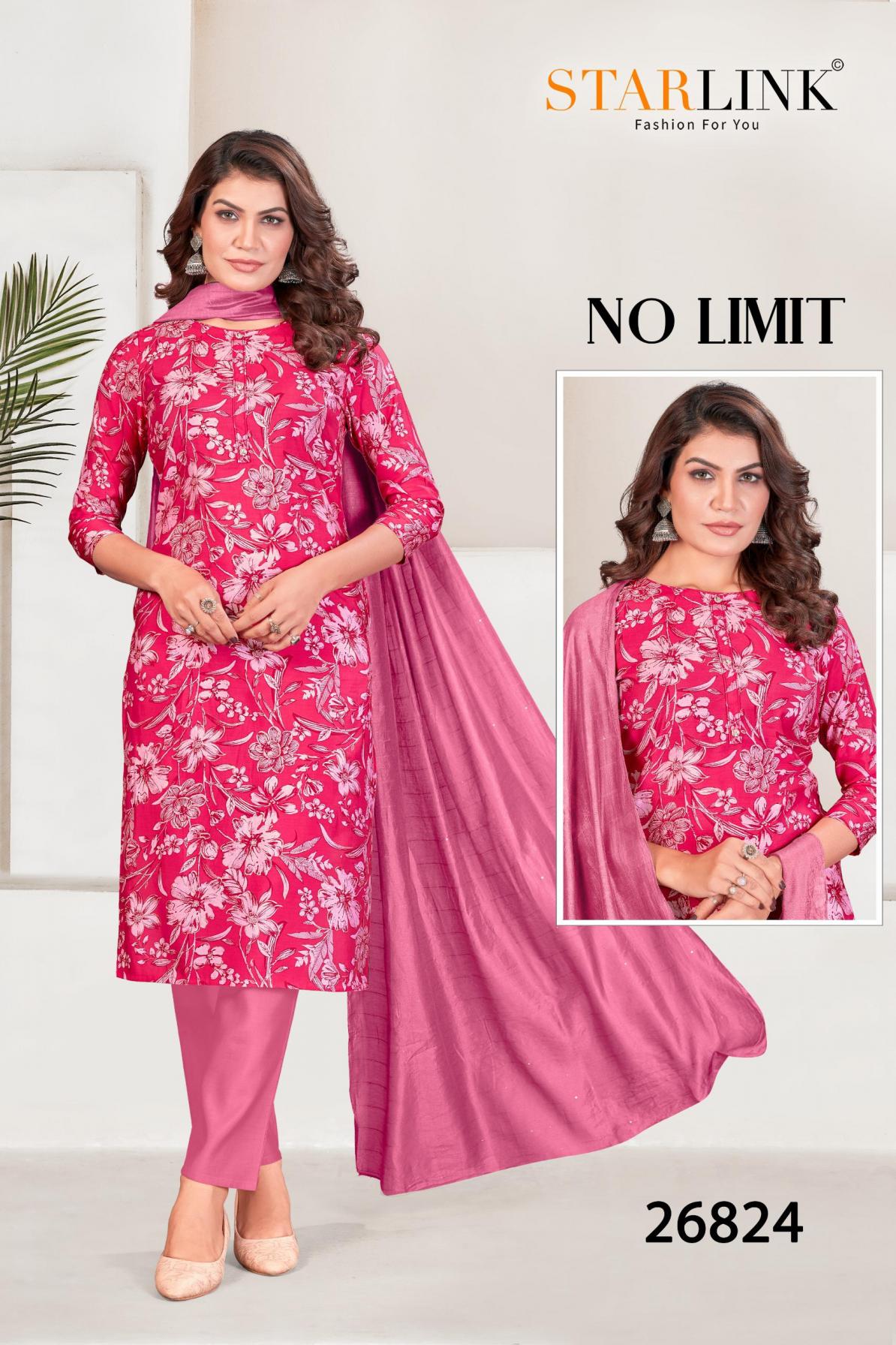 26801- 26828 BY STARLINK READYMADE COMBO SET MODAL PRINT 3PCS DRESS