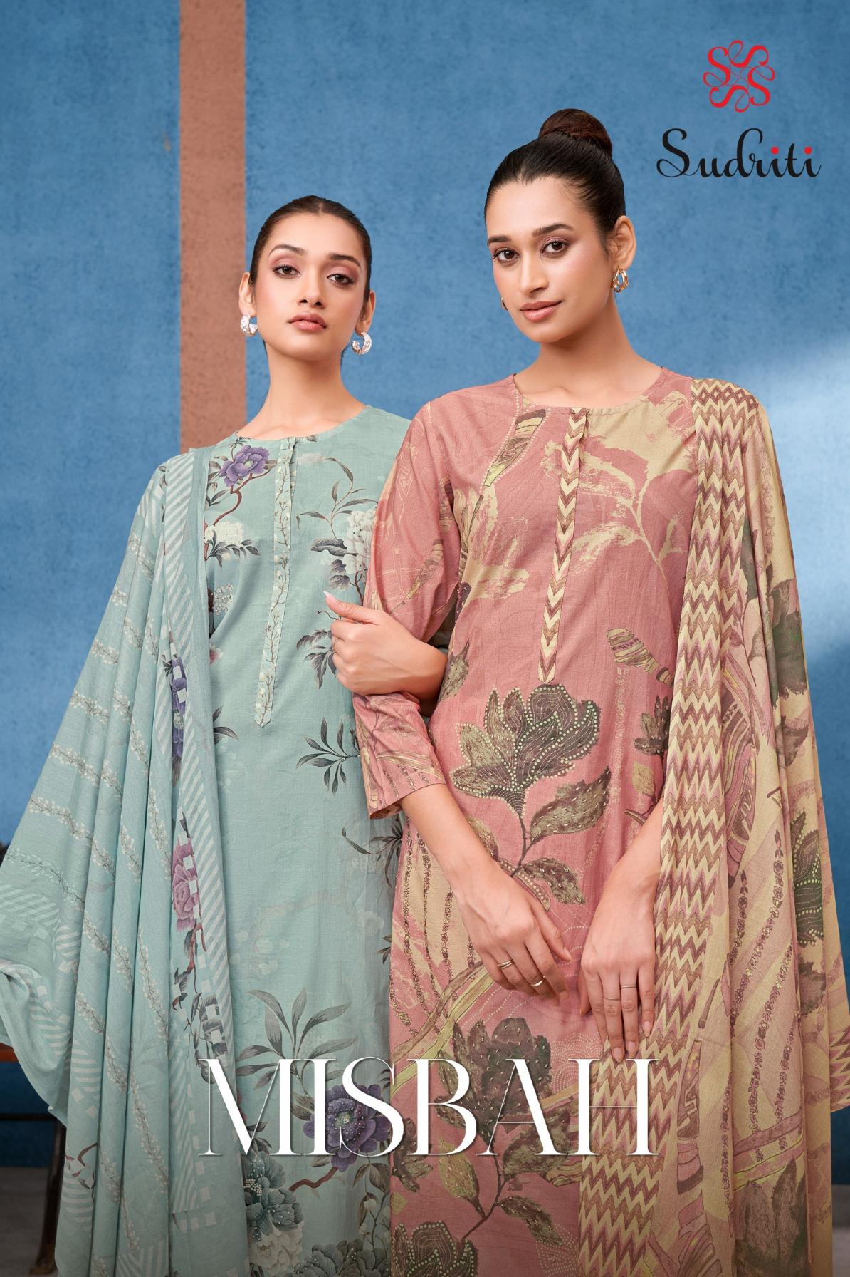 MISBAH BY SUDRITI SAHIBA 3PCS UNSTITCH COTTON SUIT 