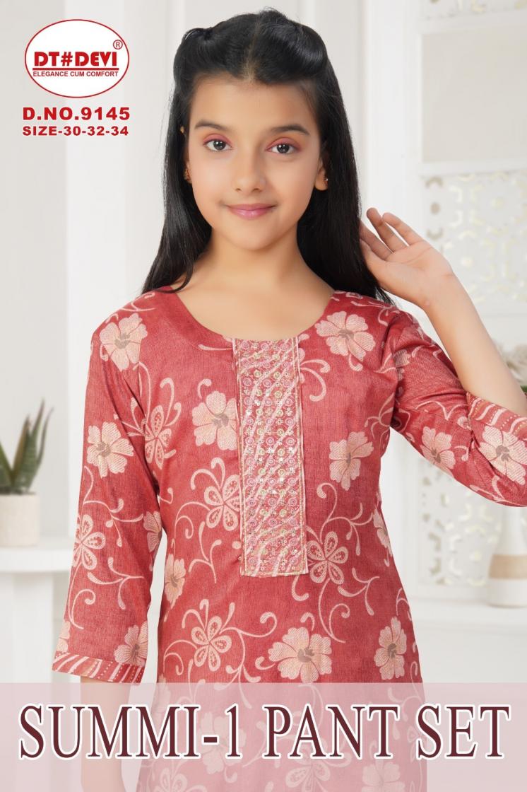 DT DEVI SUMMI VOL 1 PANT SET 9145 READYMADE CAPSULE COMBO KIDS SUITS 