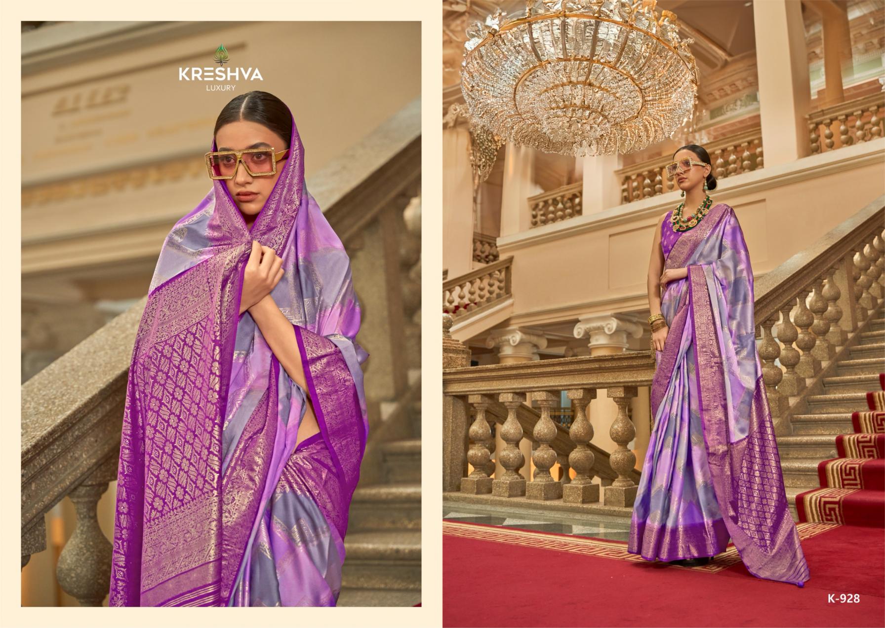 KRESHVA SUWARNAMALA AMAZING GAJI SATIN SAREE SUPPLIER 