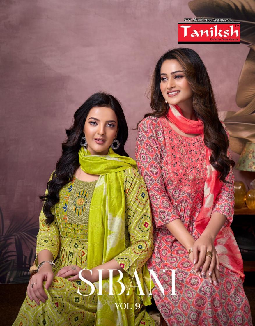 SIBANI VOL 9 BY TANIKSH AMAZING RAYON FULLY STITCH 3PCS DRESS