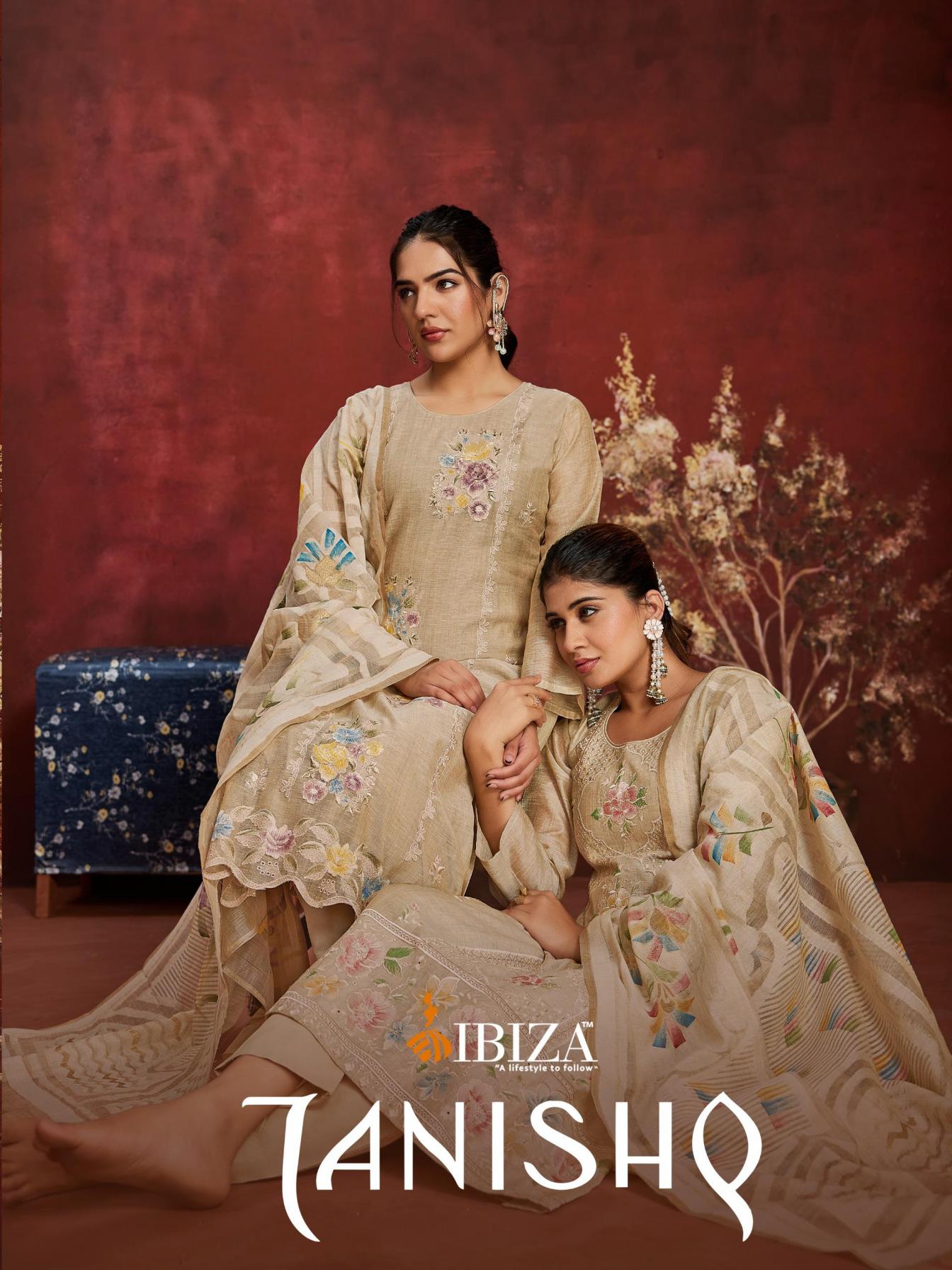 IBIZA DESIGNER TANISHQ ORGENIC SEN SILK SUIT FOR WOMENS 
