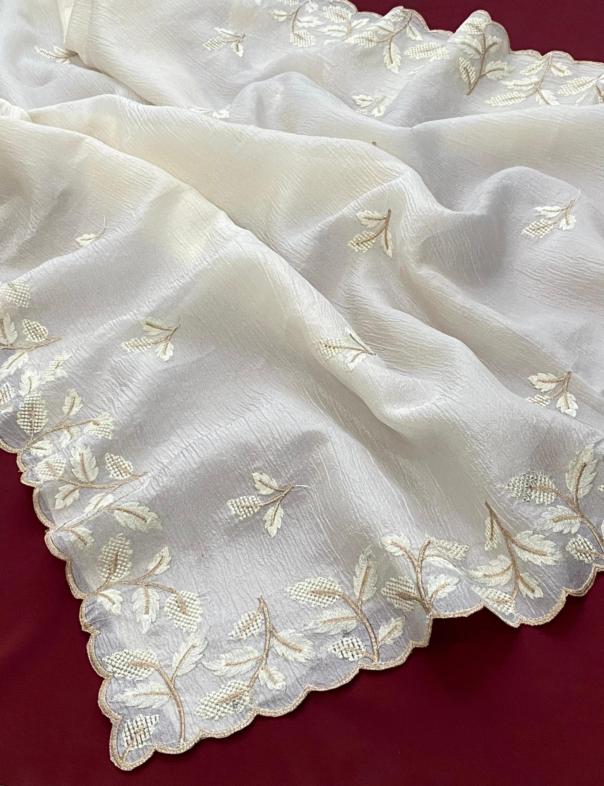 TASHI SHOP TRENDY CURSHED BEMBER GEORGETTE SAREE ONLINE 