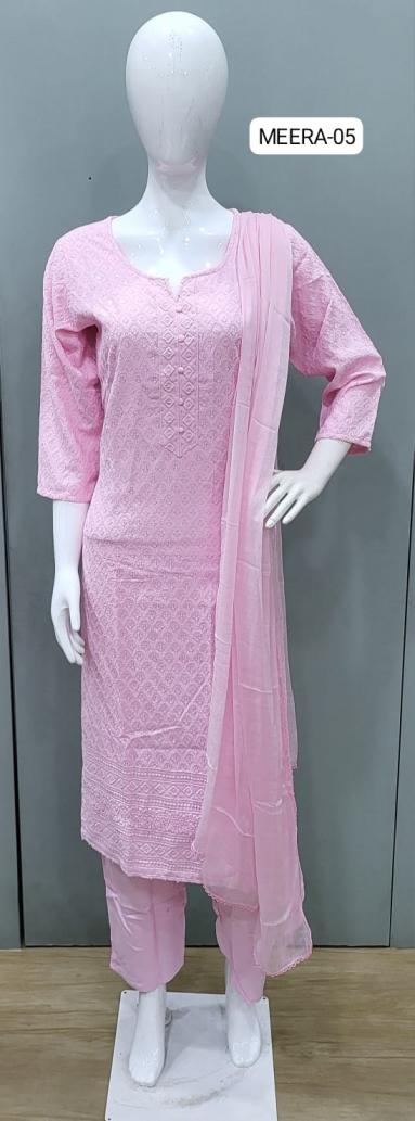TUNIC HOUSE MEERA CHIKANKARI KURTI SET COMBO COLLECTION